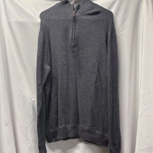Eddie Bauer Men's Charcoal Zip-Up Sweater